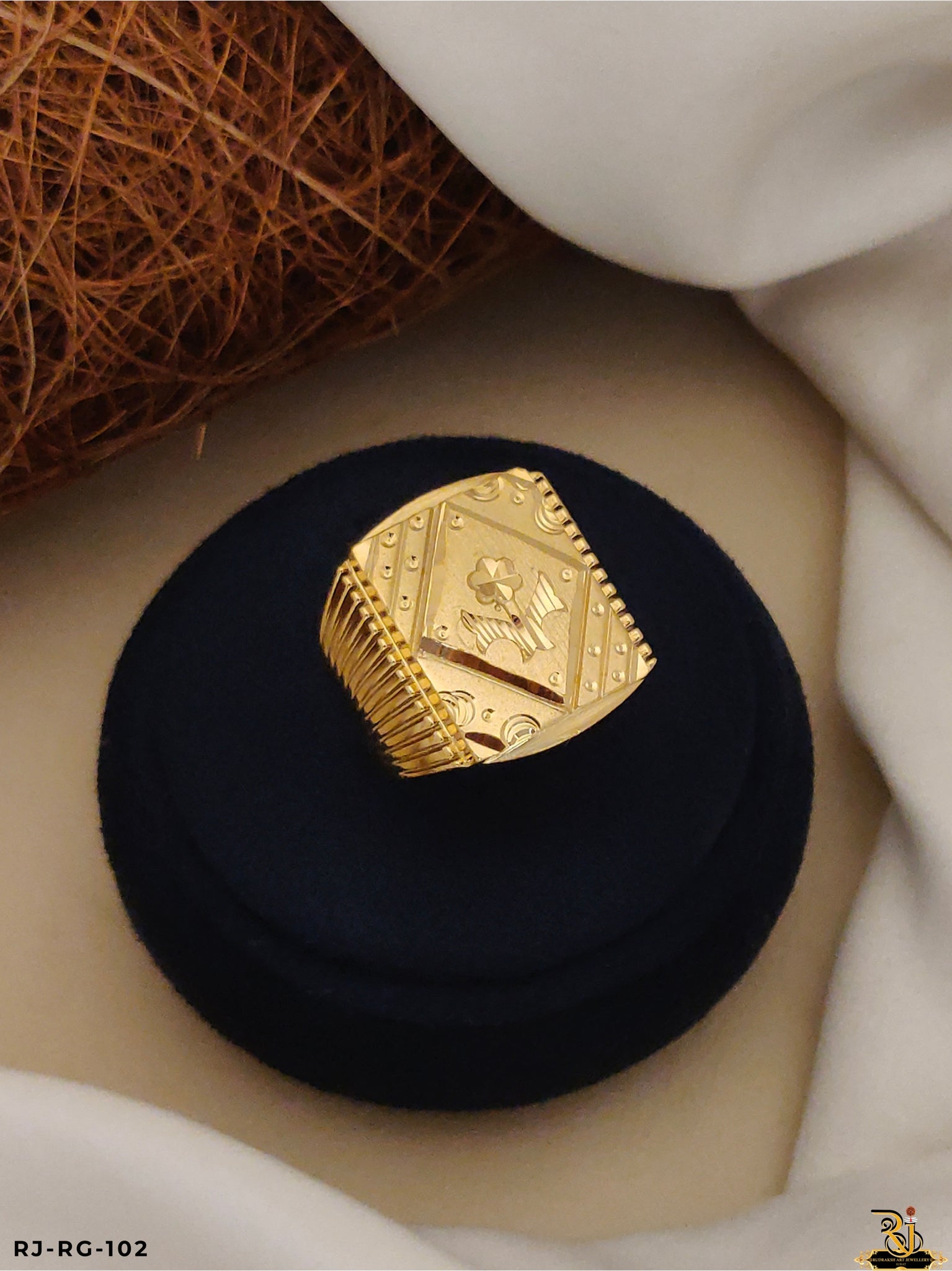 Modern Elegance Flower Design Gold-Plated Rings (Daily USE )-RG-102