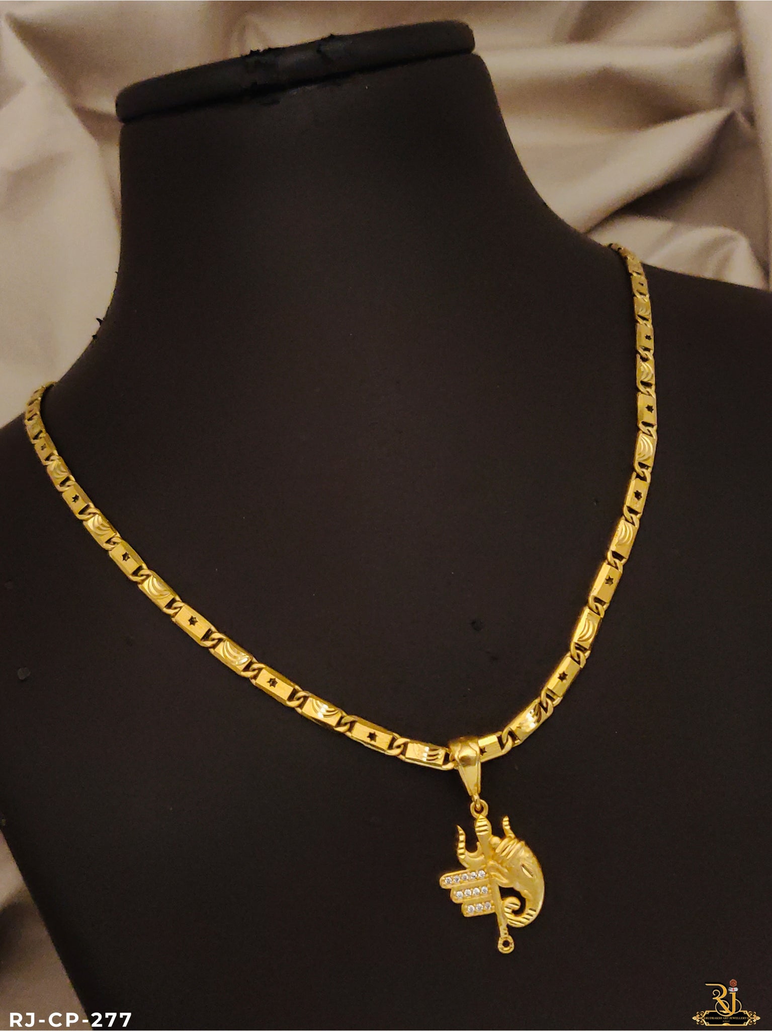 Shree Ganesh Divine Pendant With Biscuit Chain for Men's CP-277