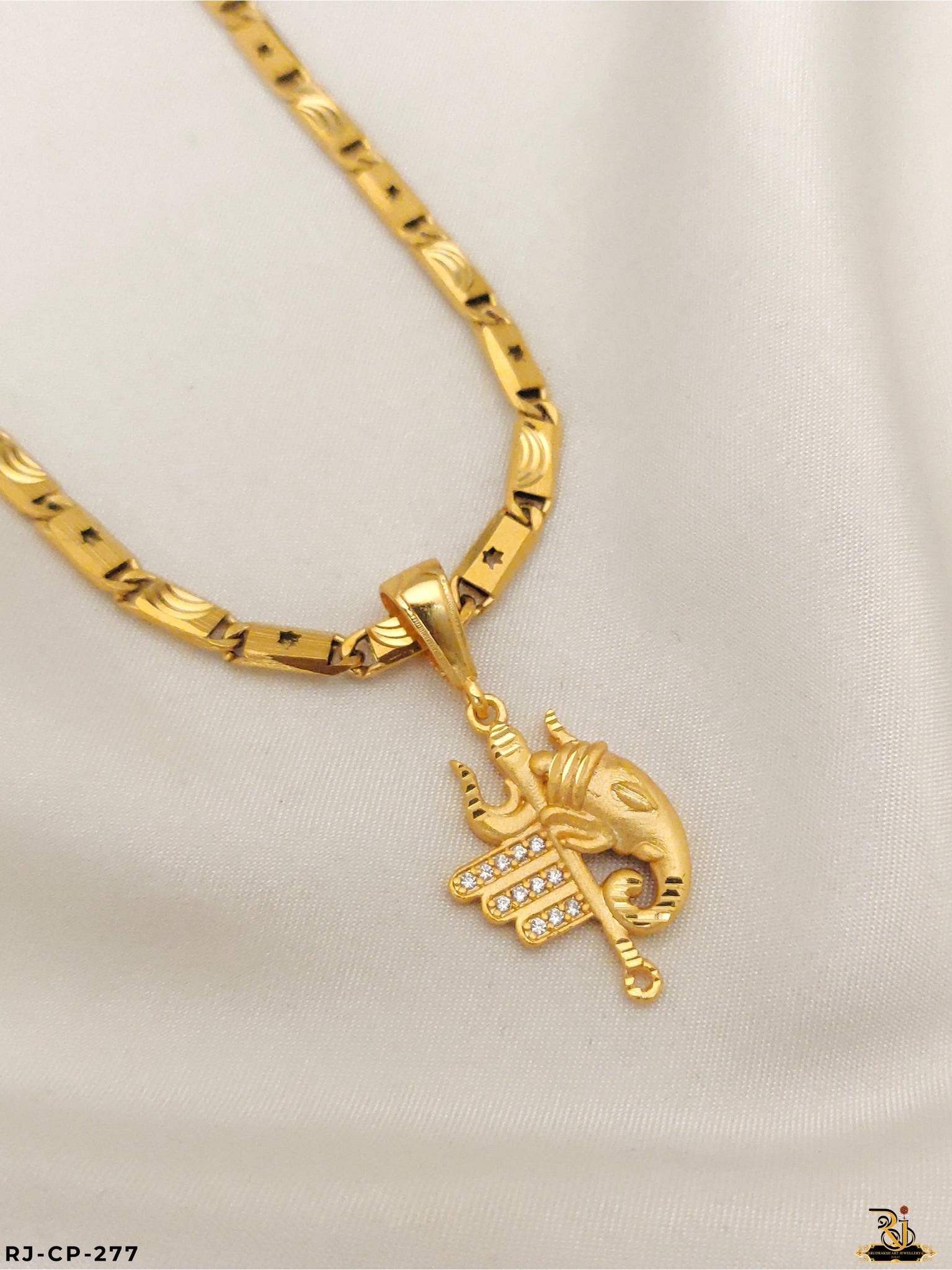 Shree Ganesh Divine Pendant With Biscuit Chain for Men's CP-277
