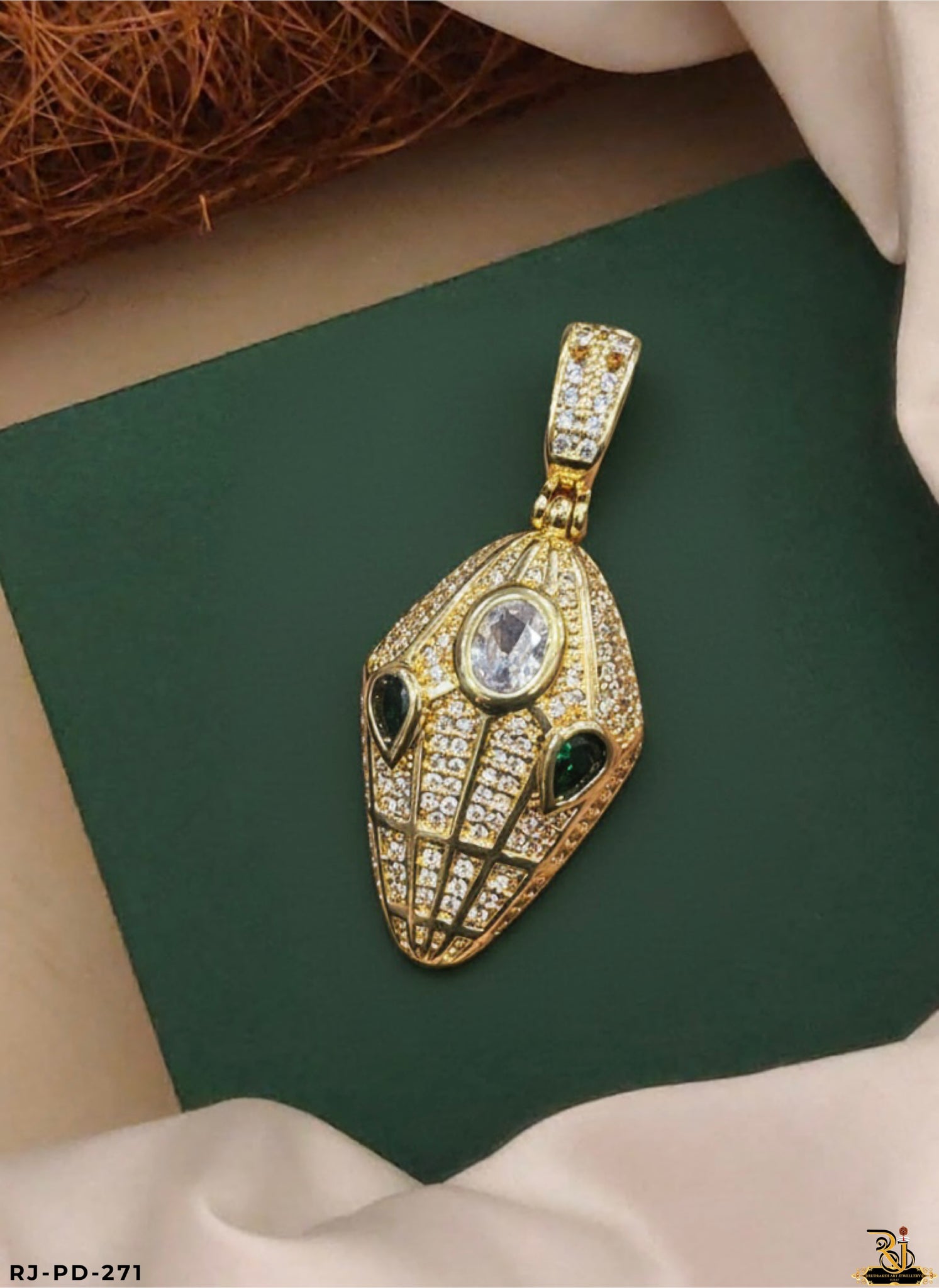 Prestige Hip Hop Diamond Snake Face Pendant For Men's-PD-271