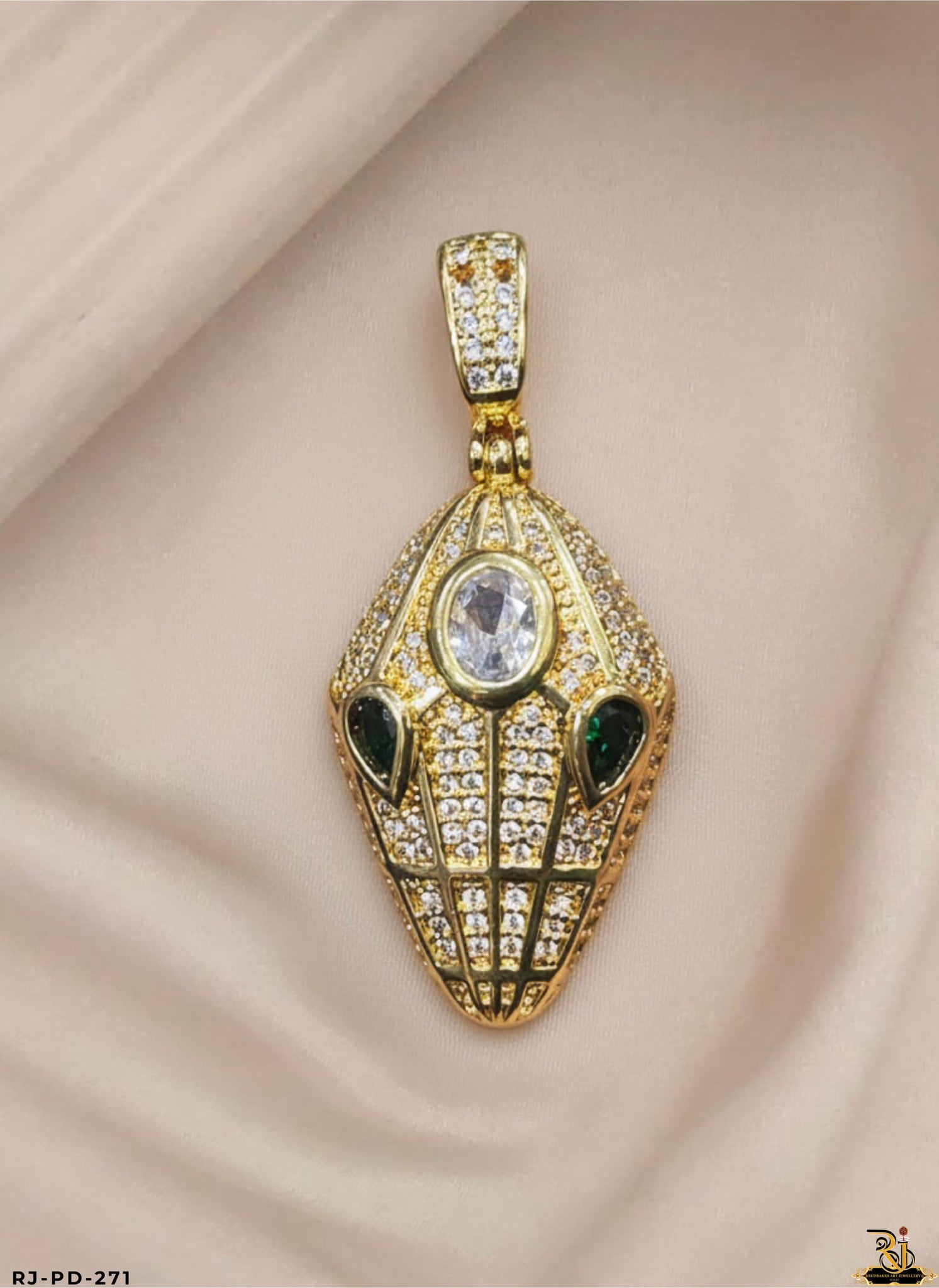 Prestige Hip Hop Diamond Snake Face Pendant For Men's-PD-271