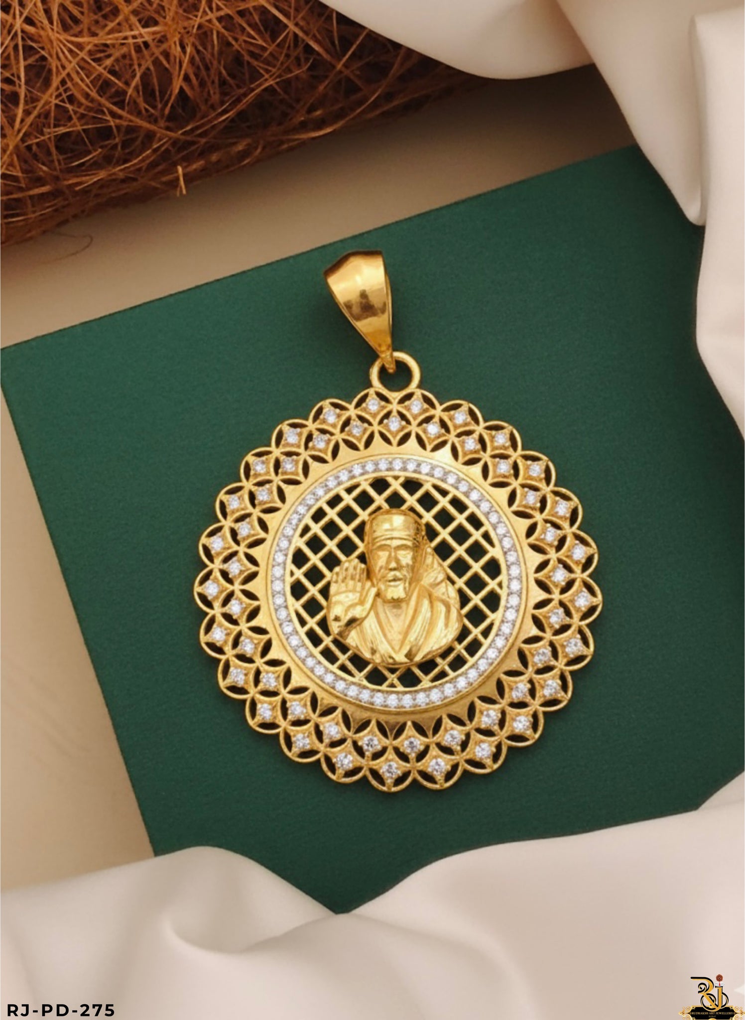 Religious and Elegant Diamond Sai Baba Pendant For Men's-PD-275