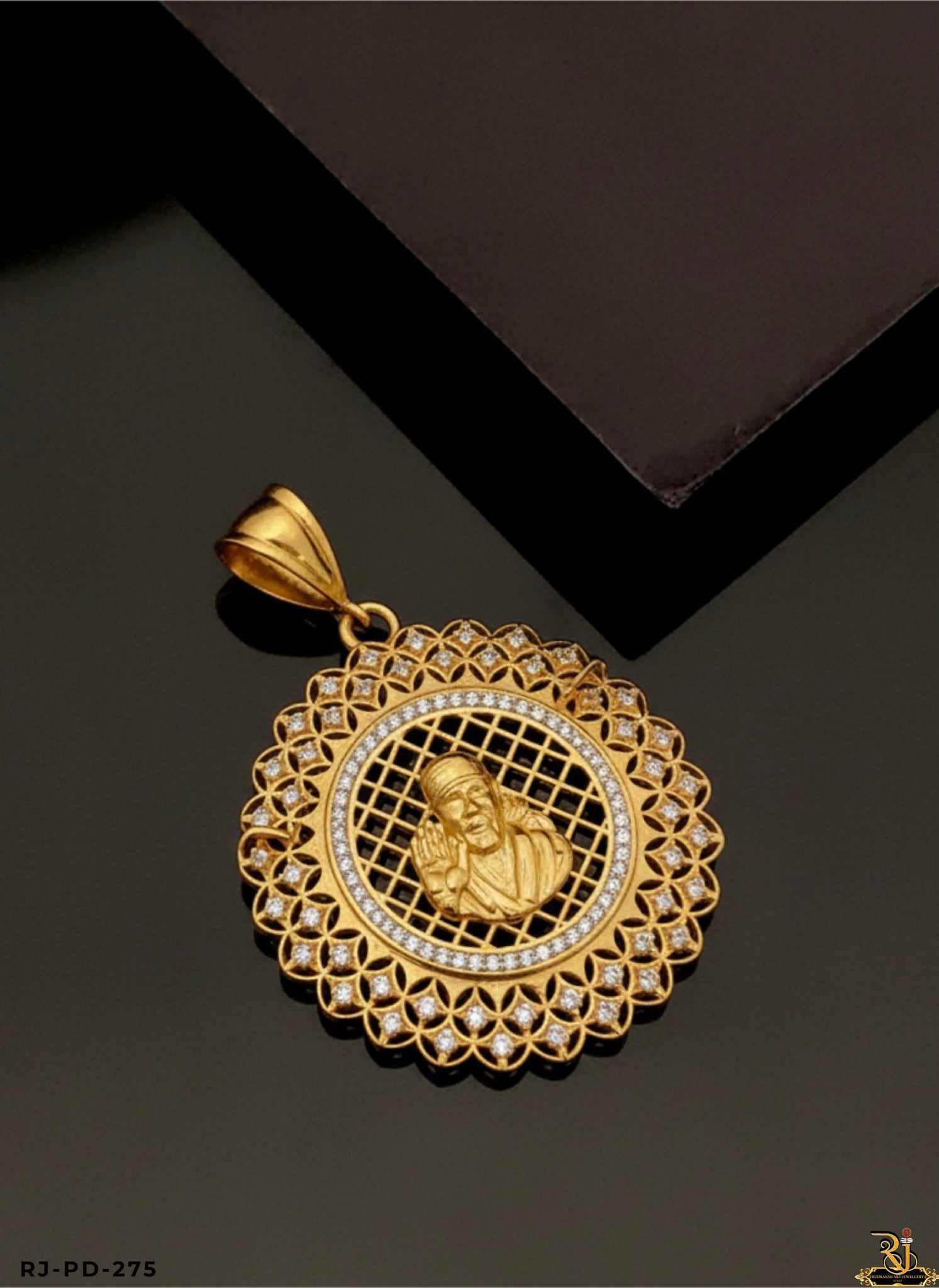 Religious and Elegant Diamond Sai Baba Pendant For Men's-PD-275