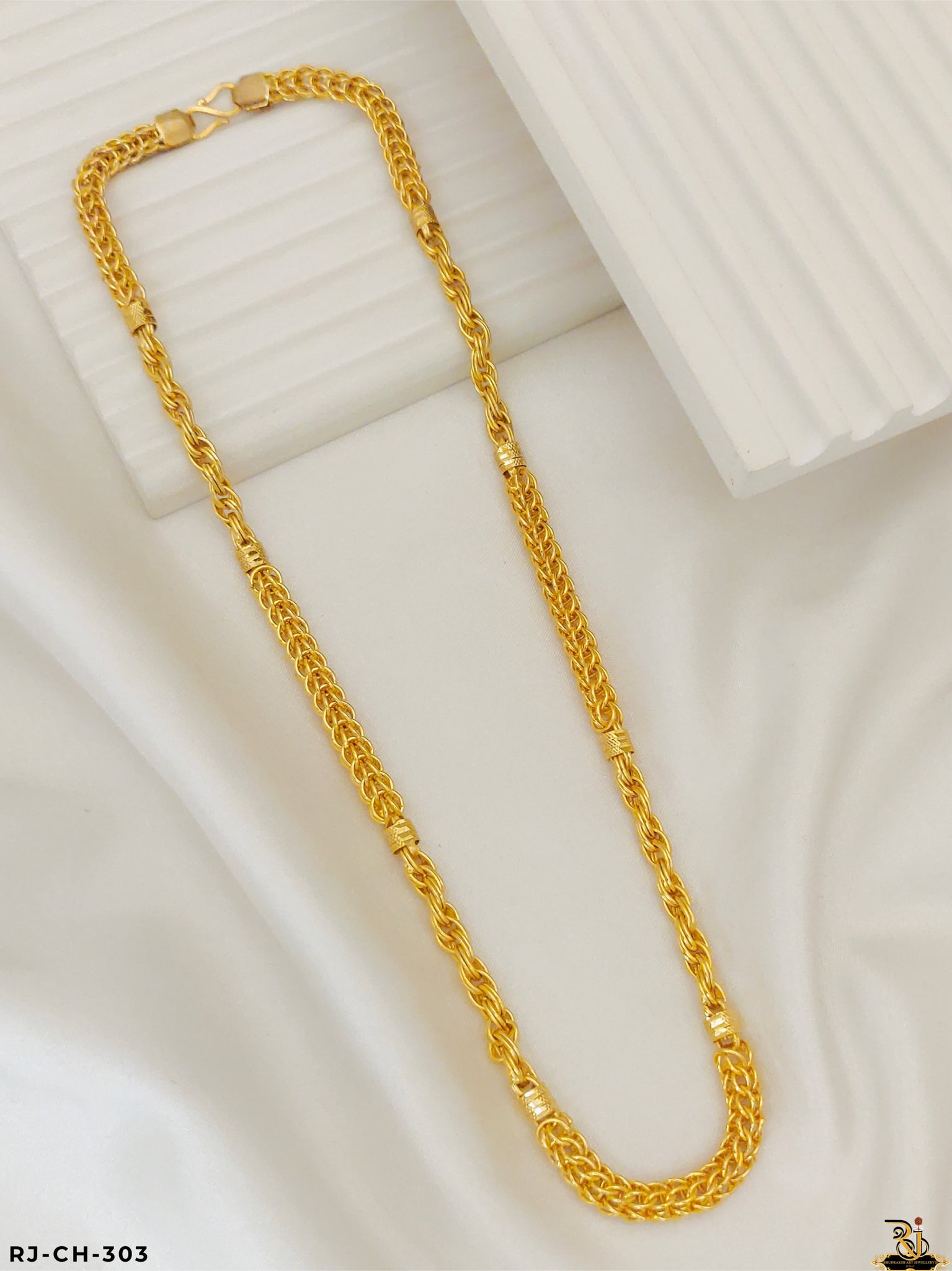 Absolute Glowing Rassa Kadi Gold Plated Chain For Men's-CH-303