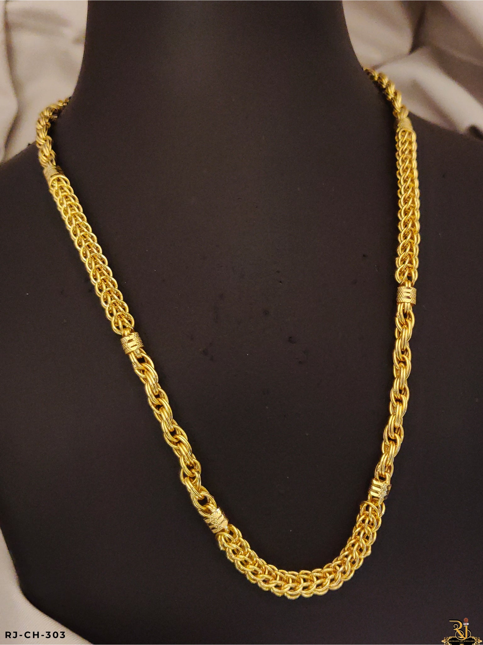 Absolute Glowing Rassa Kadi Gold Plated Chain For Men's-CH-303