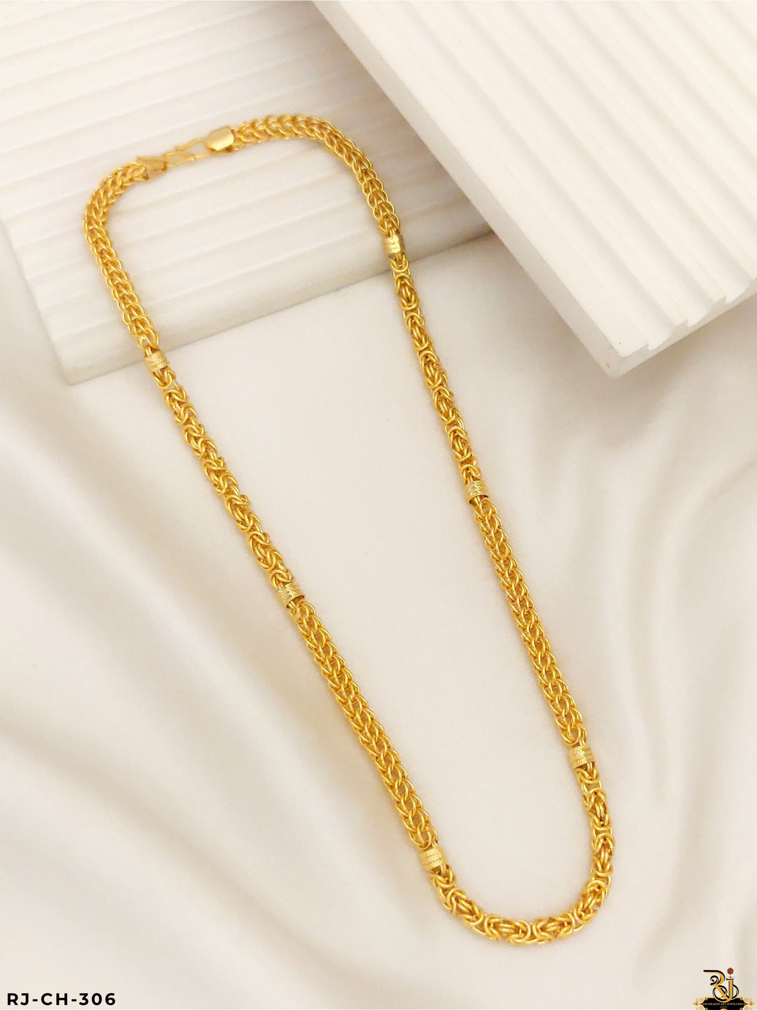 Mesmerizing Kadi Design Gold Plated Chain For Men's-CH-306