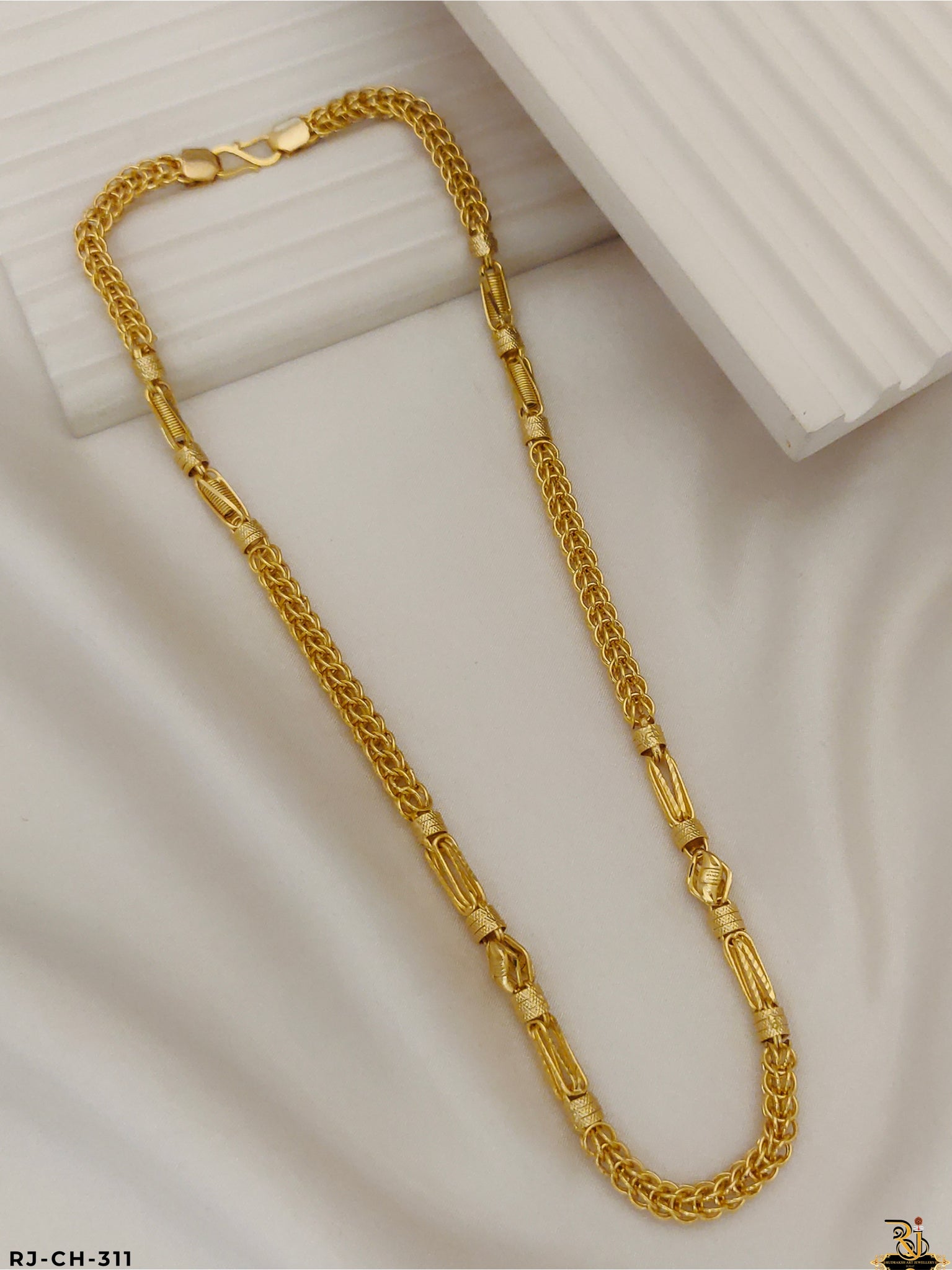 Superior and Elegant Kadi Design Gold Plated Chain For Men's-CH-311