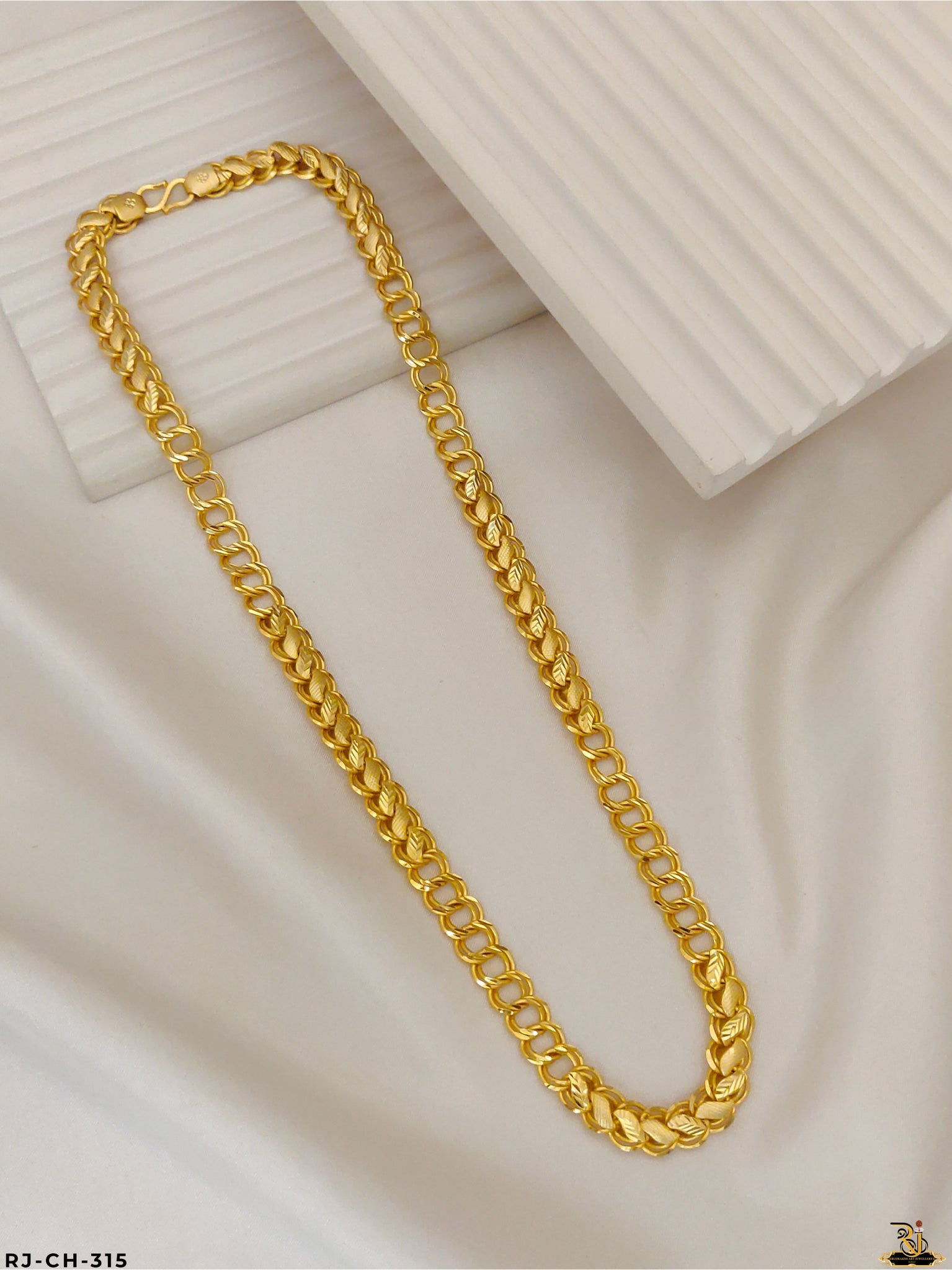 Mystic Shine Koyli Leaf with Kadi Design Chain For Men's-CH-315