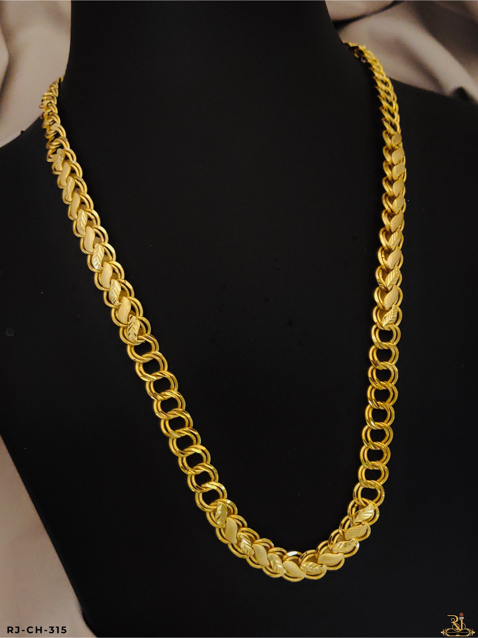 Mystic Shine Koyli Leaf with Kadi Design Chain For Men's-CH-315