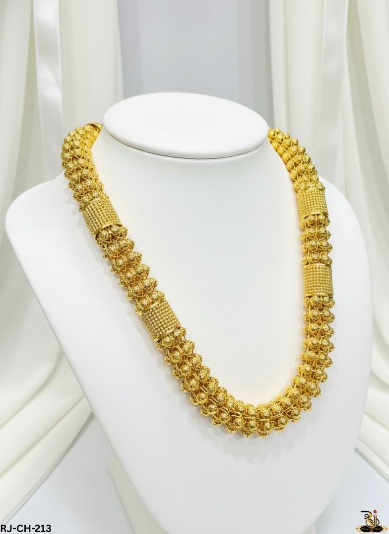 Orignal Gold Looking Big Design Gold Pleted men’s Style Chain CH-213