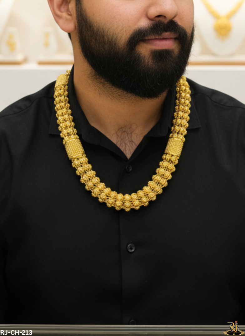 Orignal Gold Looking Big Design Gold Pleted men’s Style Chain CH-213