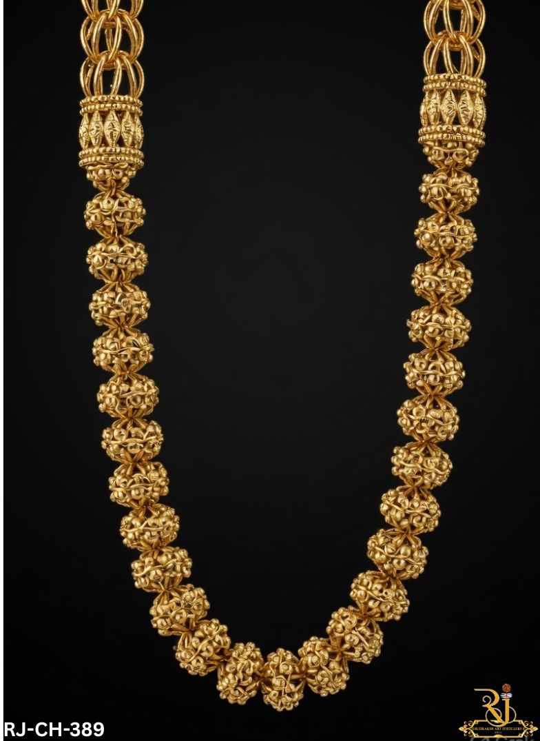 Kadi Design Luxurious Kadi With Flower Design Gold Plated Chain For Men's-CH-389 ...