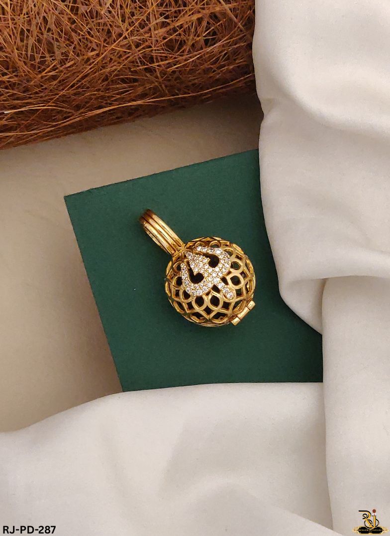 Divine Diamond Trishul Symbol Openable pendant  For Men's-PD-287