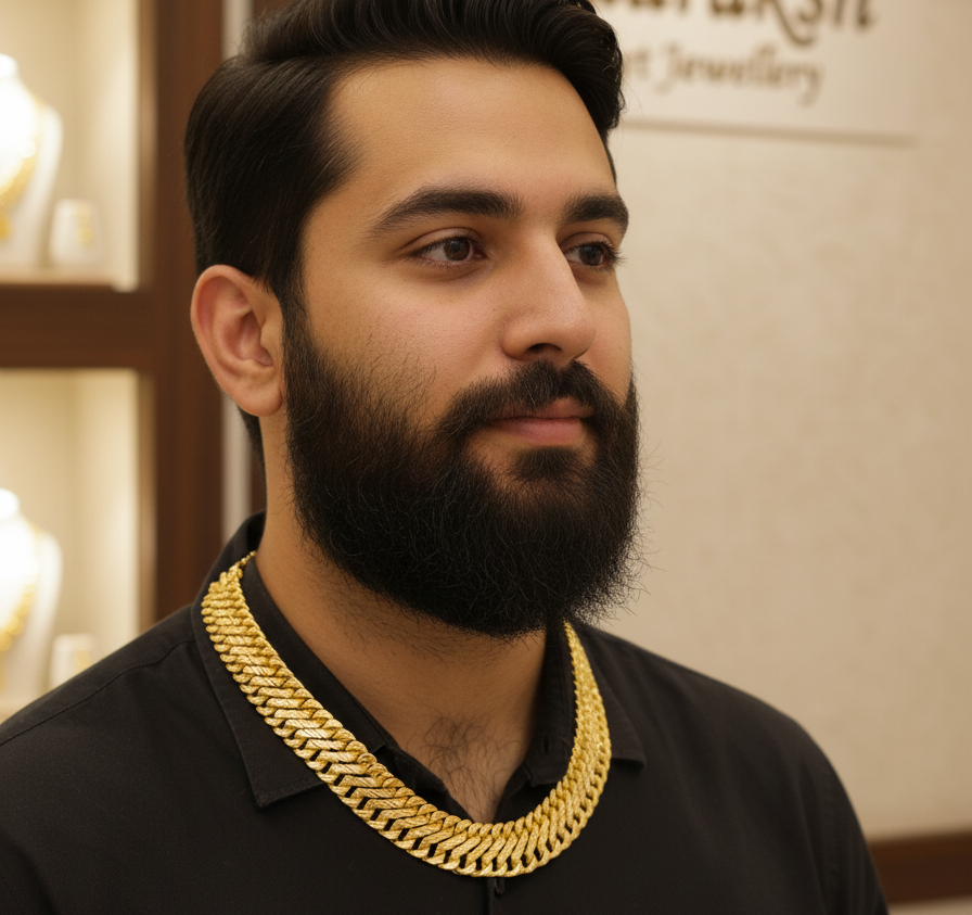 Exclusive Leaf Design with Pokal Chain for Men-2 CH-146