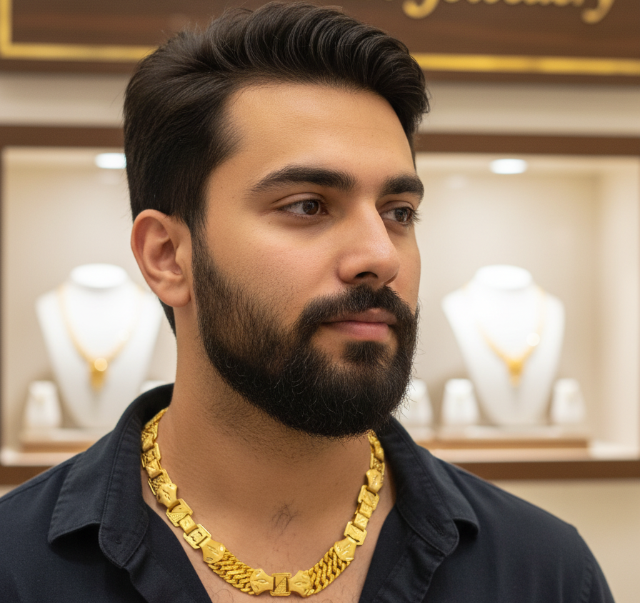Superior  Dual Face Design Pokal With Cnc Men’s Fashion Chain CH-202