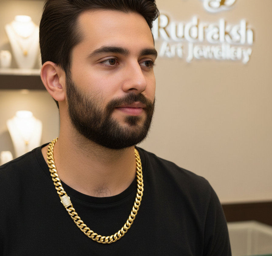 Claasical Men’s Fashion cuban Design Gold Pleted Hiphop Chain CH-206