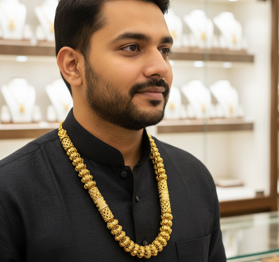 Power & Prestige Big Gold Plated Chain For Men's-CH-292