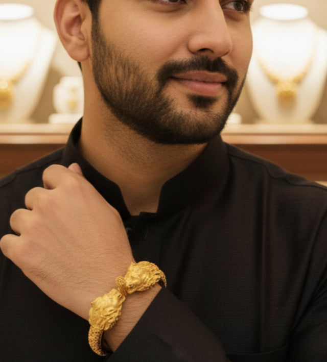Hyderabadi most Luxurios Tiger Face kada for men's- KD-064