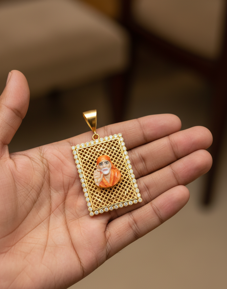 classic face looking  Sai Baba Pendant PD-108