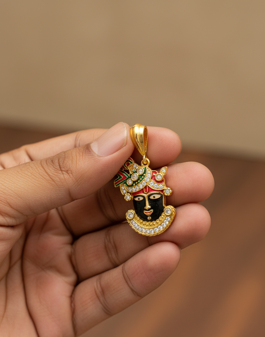 Shrinath ji Face With Mina HighQulity Pendant PD-166