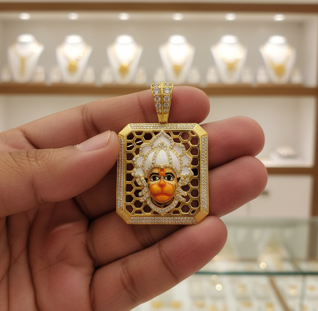 Claasical Looking  Tirupati Balaji Face  Gold Pleted Pendants PD-245