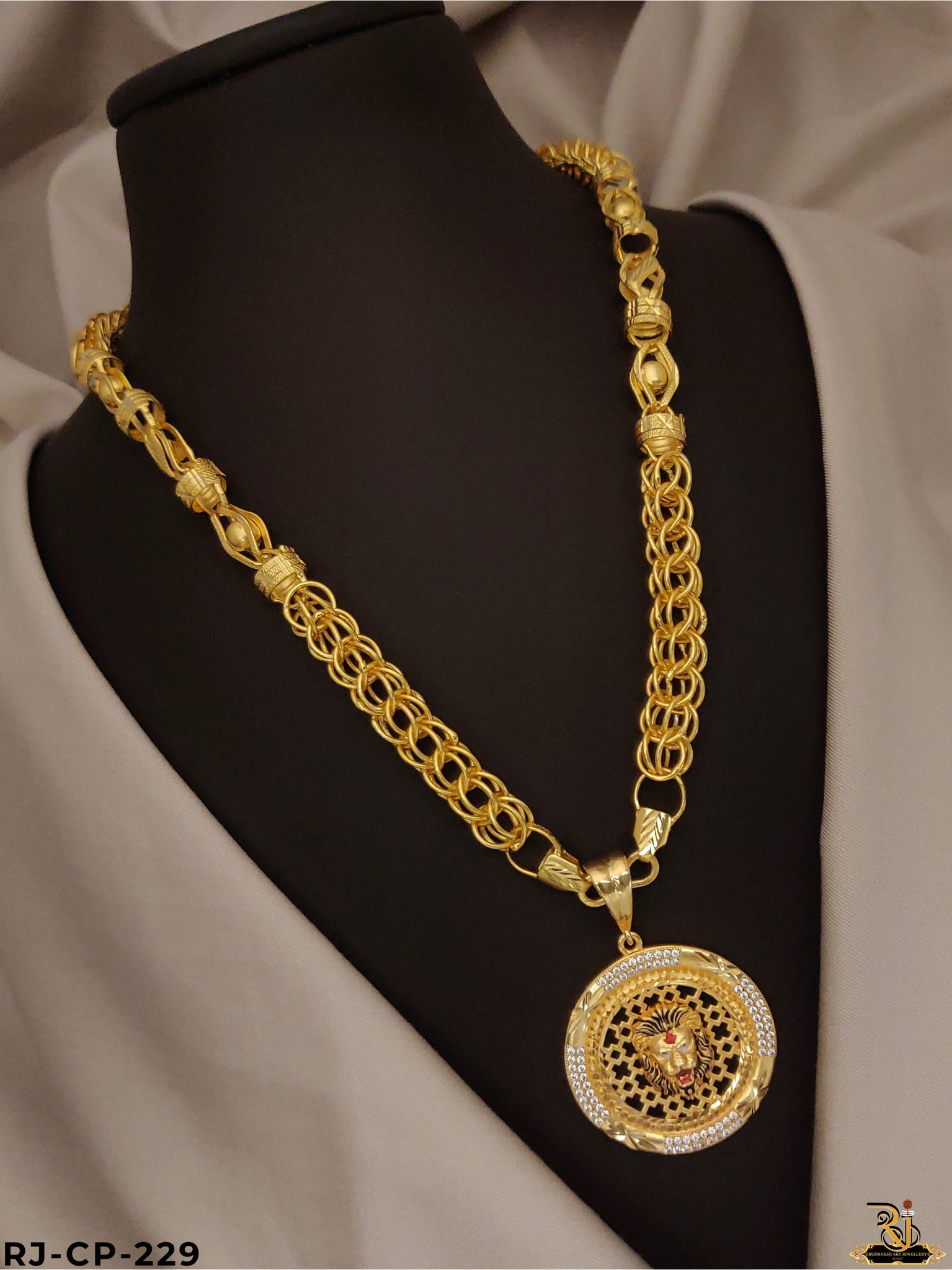 Excellent design chain combo lion face pendant with chain CP-229