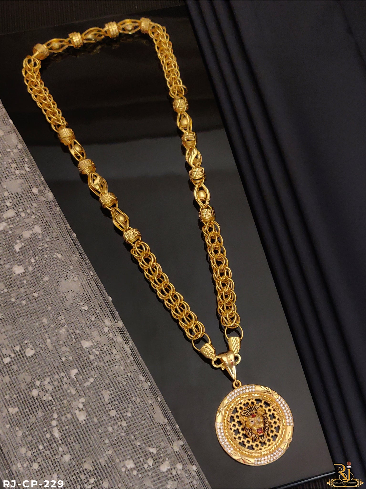 Excellent design chain combo lion face pendant with chain CP-229