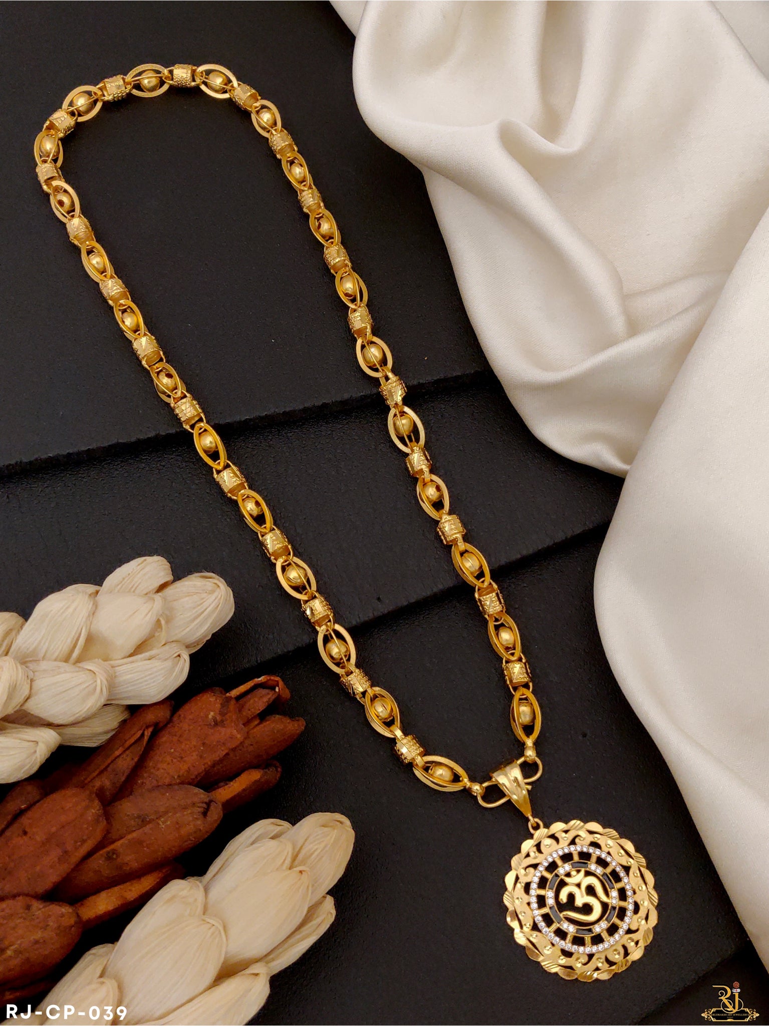 Classic Micro Gold Chain with Om Pendant CP-039