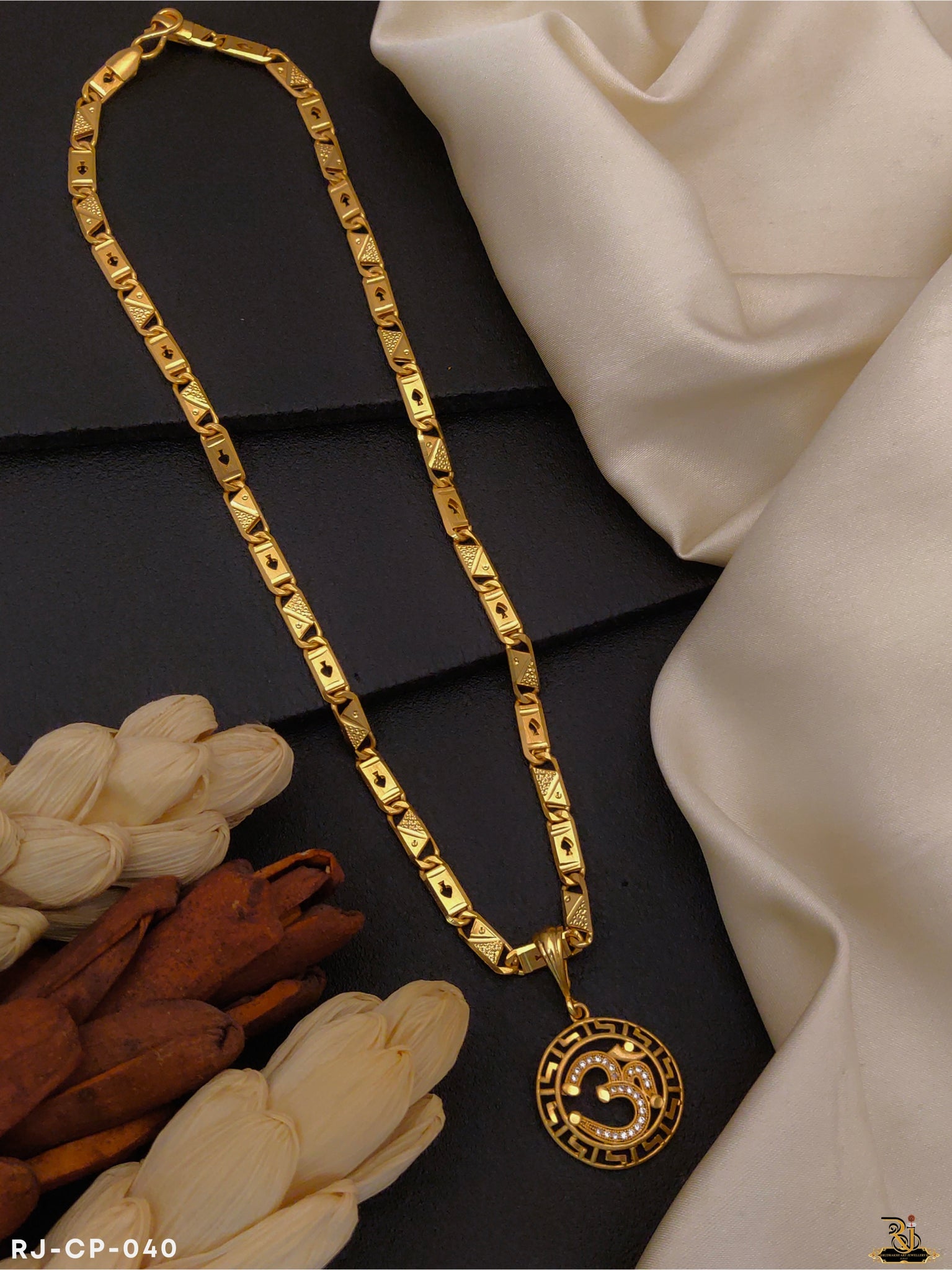 Dazzling Micro Gold Chain with Om Pendant CP-040