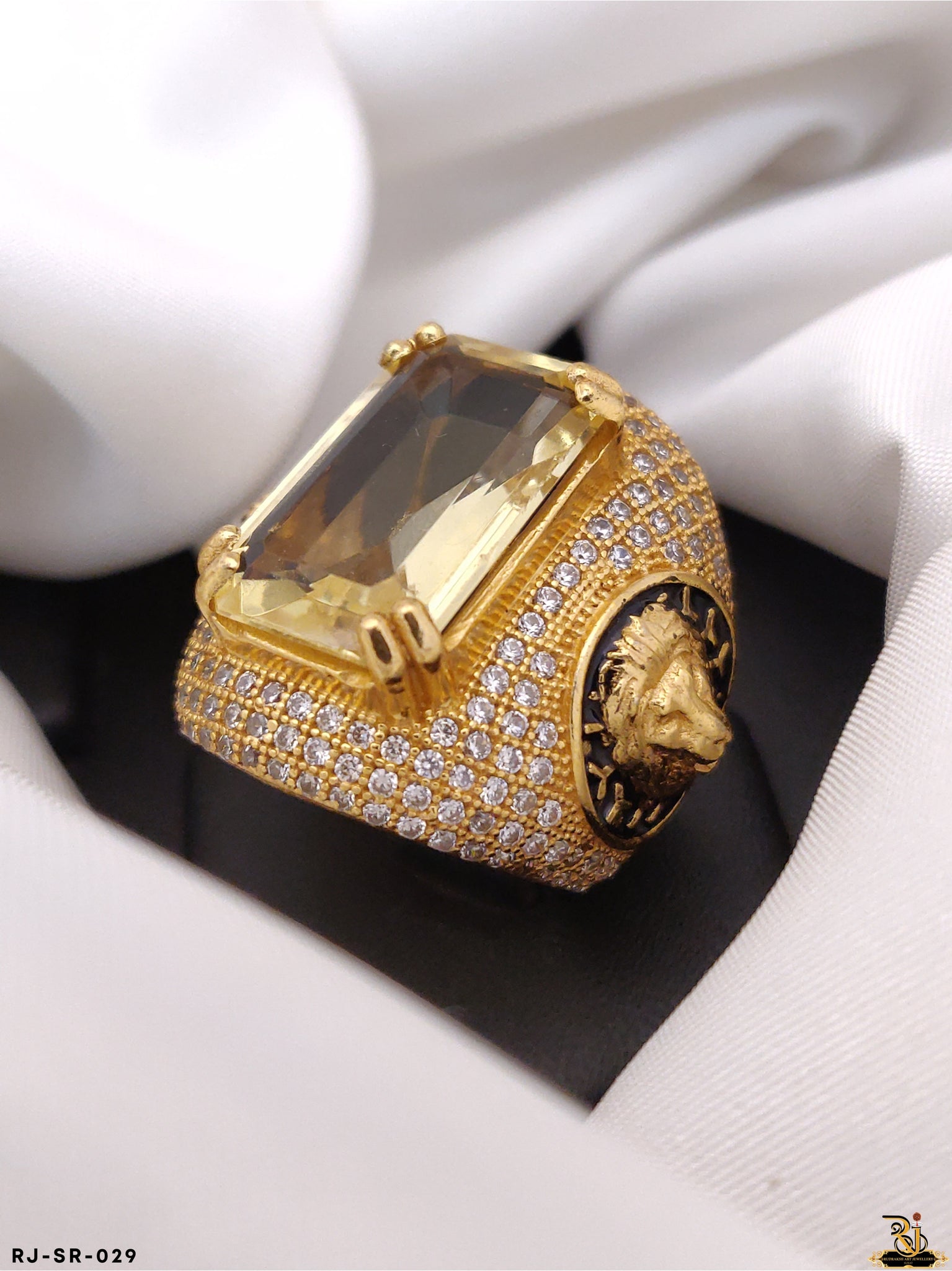 Ishir Gold Cubic Zirconia Mens Ring-Candere by Kalyan Jewellers
