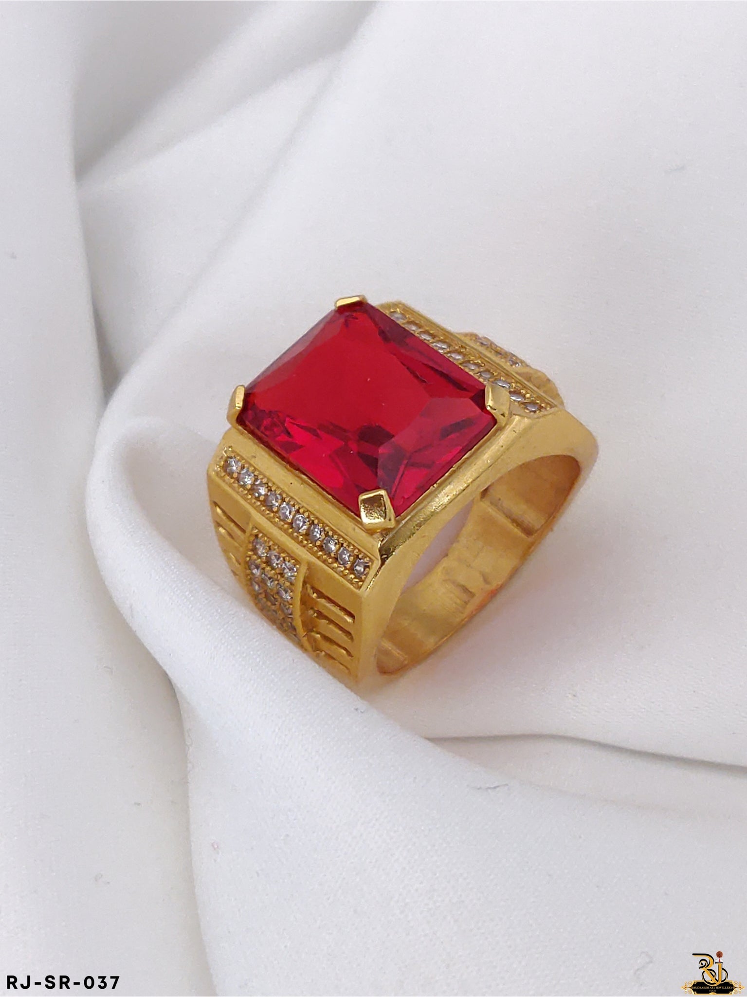 Mens Iced Diamond 14k Gold Vermeil Out Real 925 Silver Ruby Red Stone Big  Ring at Rs 18910.22 | Mens Ring in Surat | ID: 2853471332291
