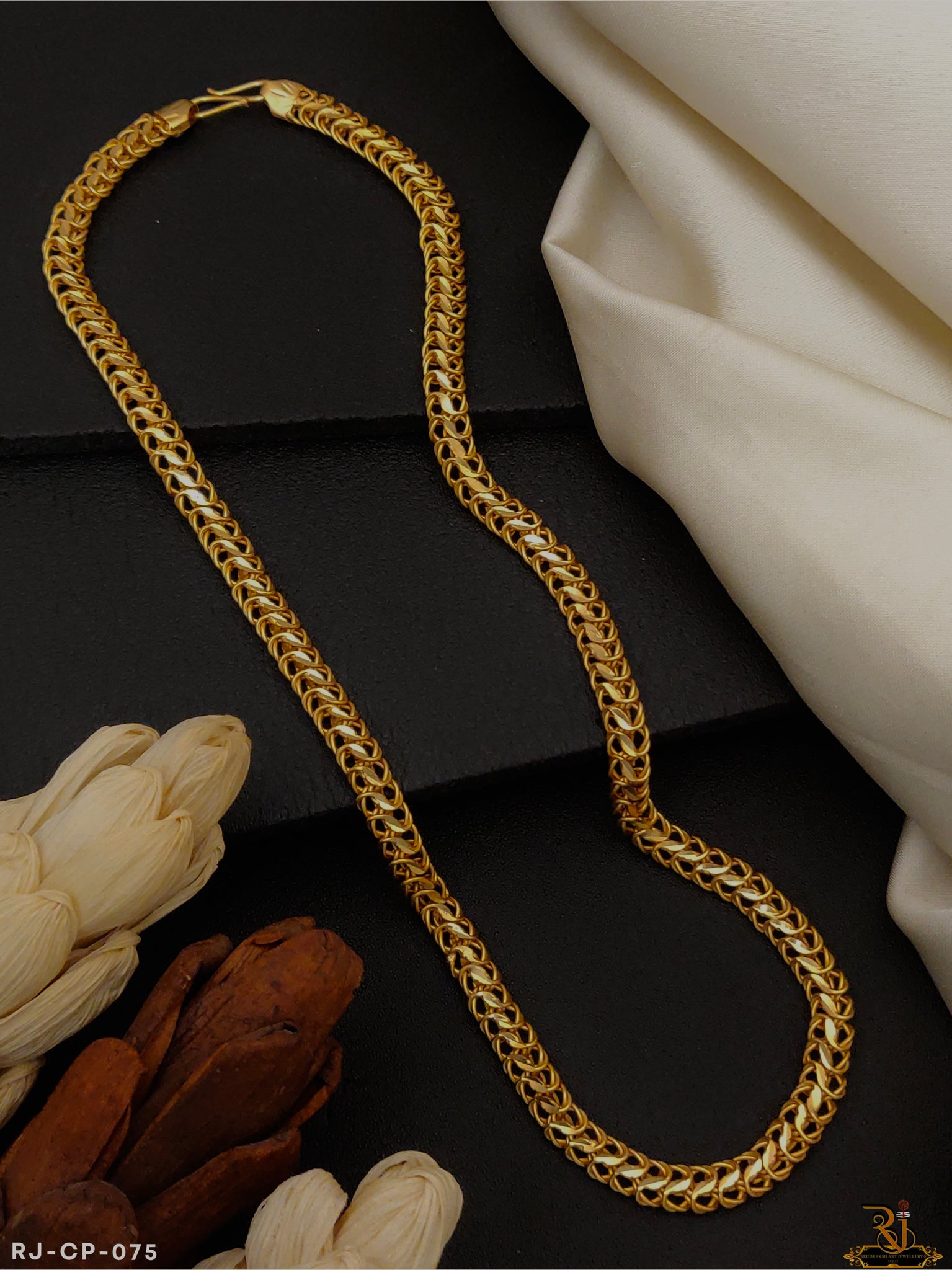 075 Chain Color Classical Nice Work kankhajura Design Gold Pleted Micro Chain (Ch-075 ...