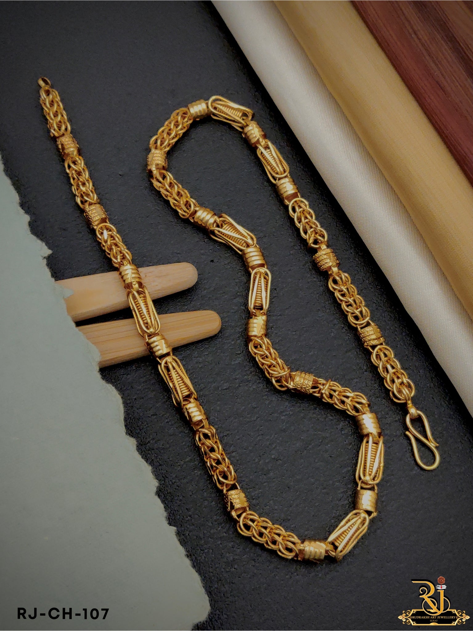 Premium Design Indo Spring Chain for Men CH-107 – Rudraksh Art Jewellery