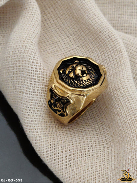 Fashion Masculine Lion Gold Color Rings For Men Zircon Diamonds Gemstones  Bague Jewelry Punk Hip Hop Trendy Accessories Gifts - Rings - AliExpress