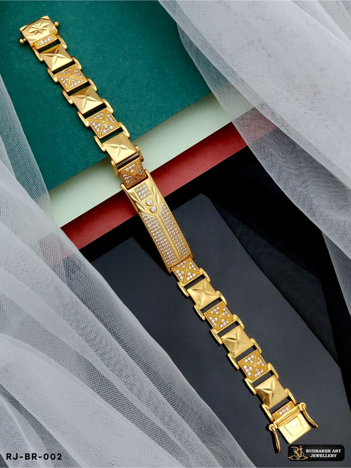High Quality Diamond Bracelet-02 for Men Rudraksh Art Jewellery