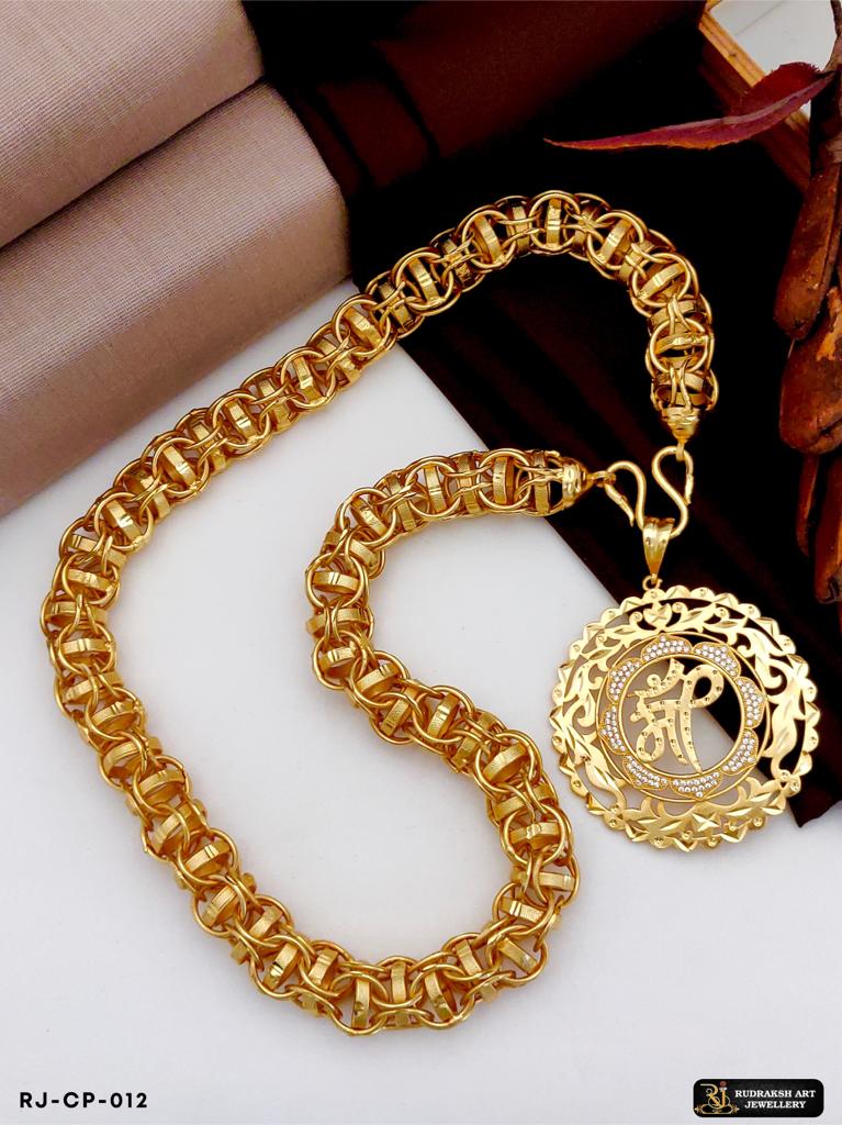 Stylish Gold Plated Chain with Maa Pendant CP-012