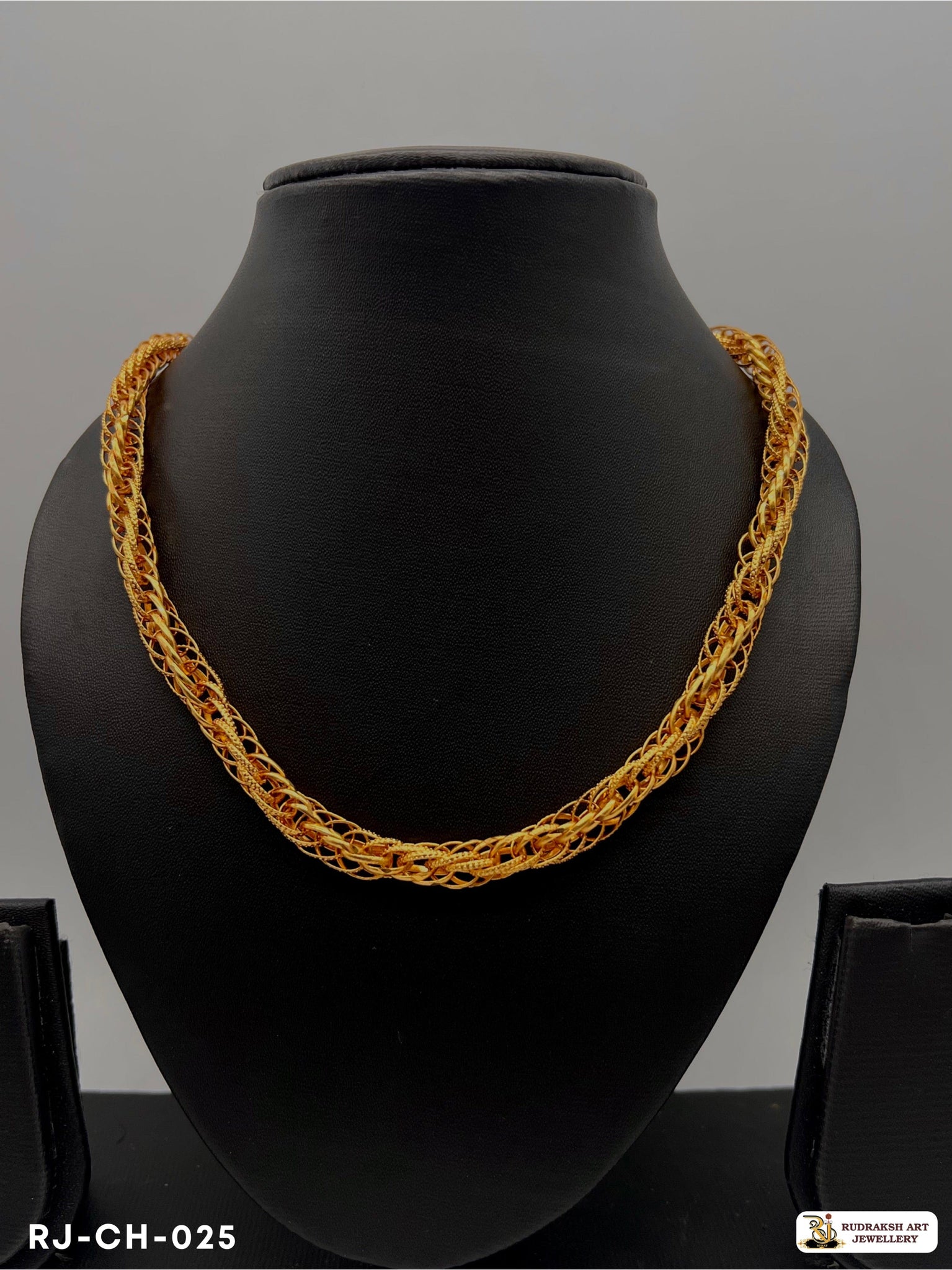 Clasical Small Size Rassa Chain for Men Rudraksh Art Jewellery
