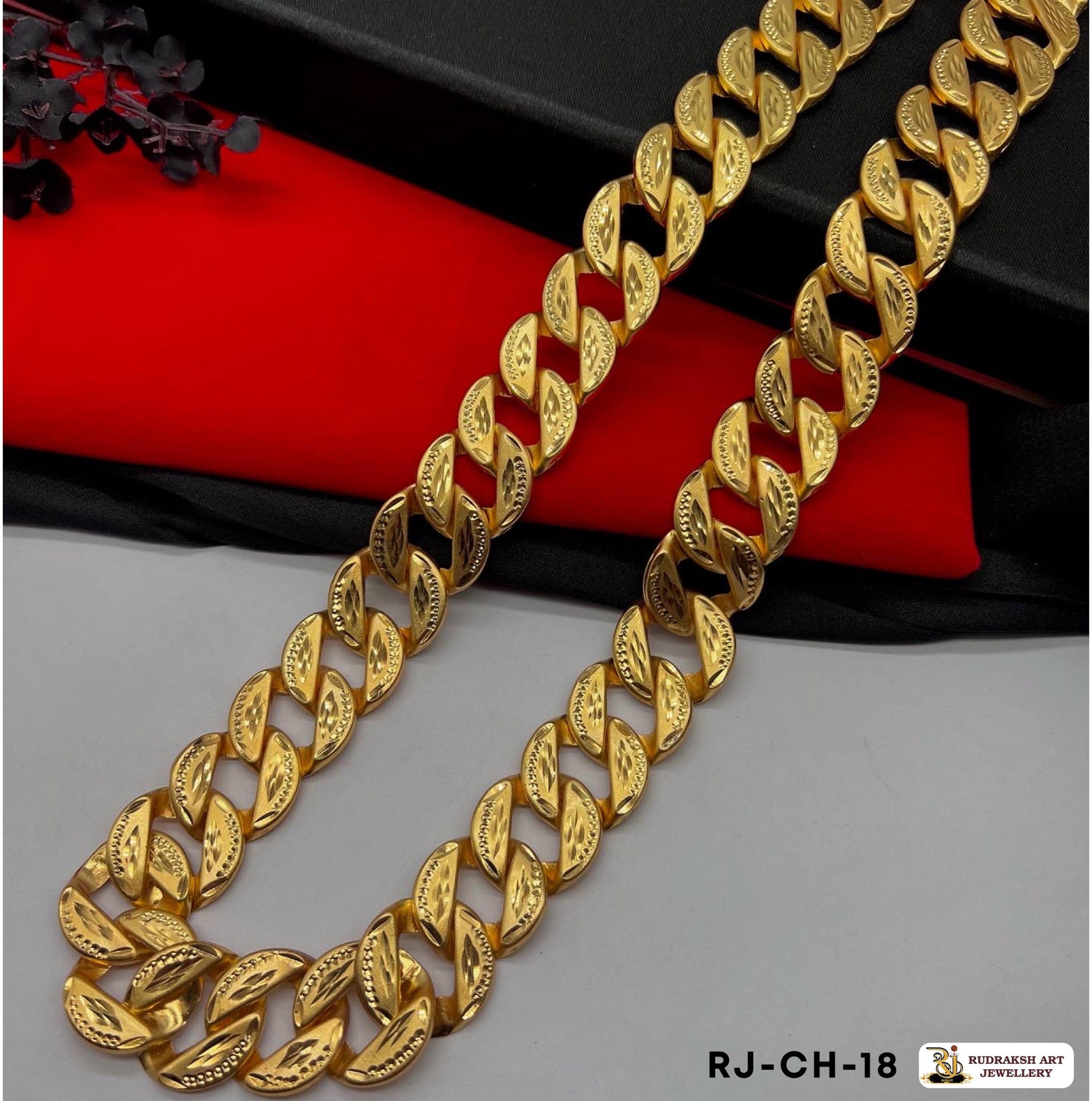 Superior design of Big size Pokal Chain for Men Rudraksh Art Jewellery