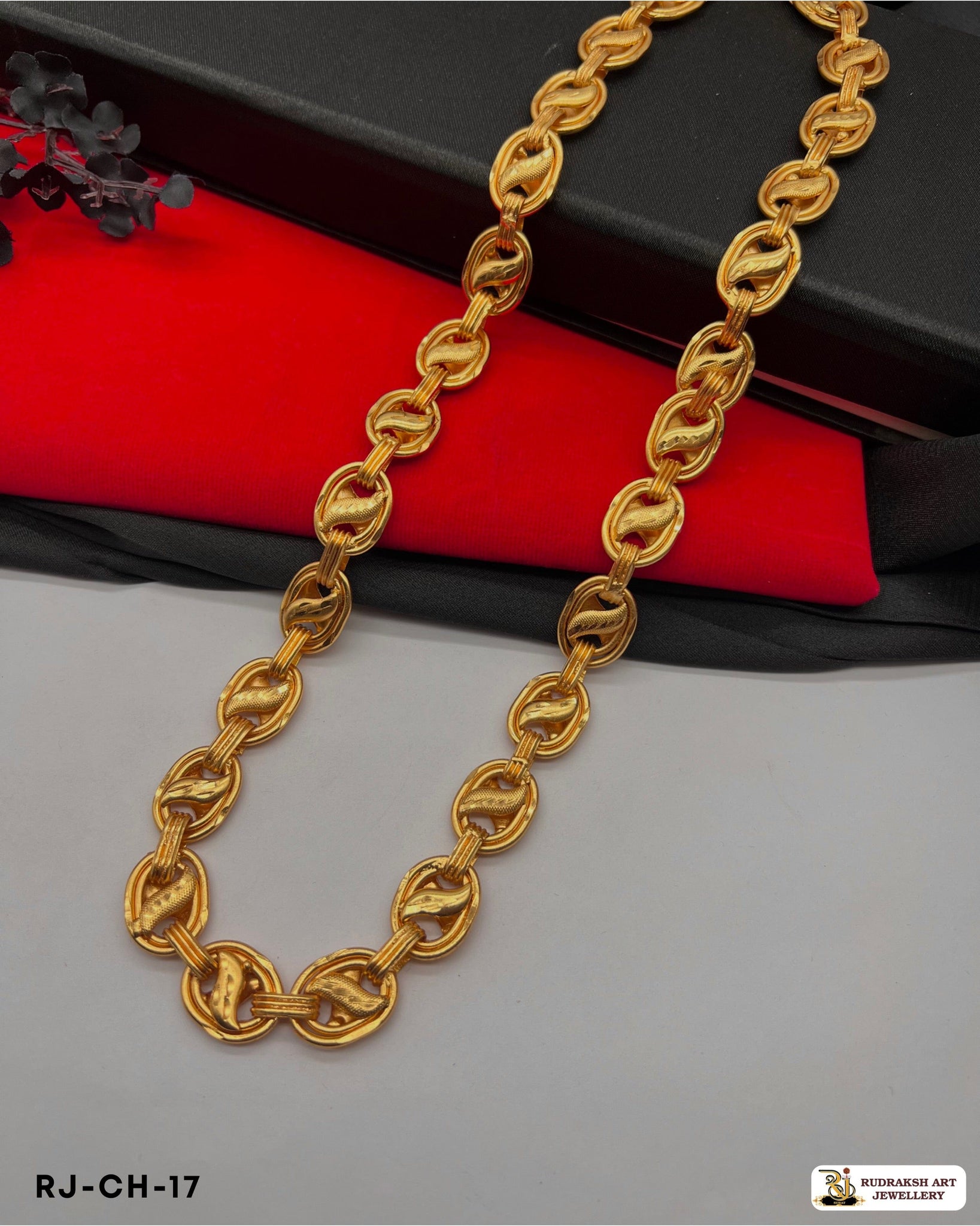 Exclusive Looking of Ovel Design Koyli Chain for Men Rudraksh Art Jewellery