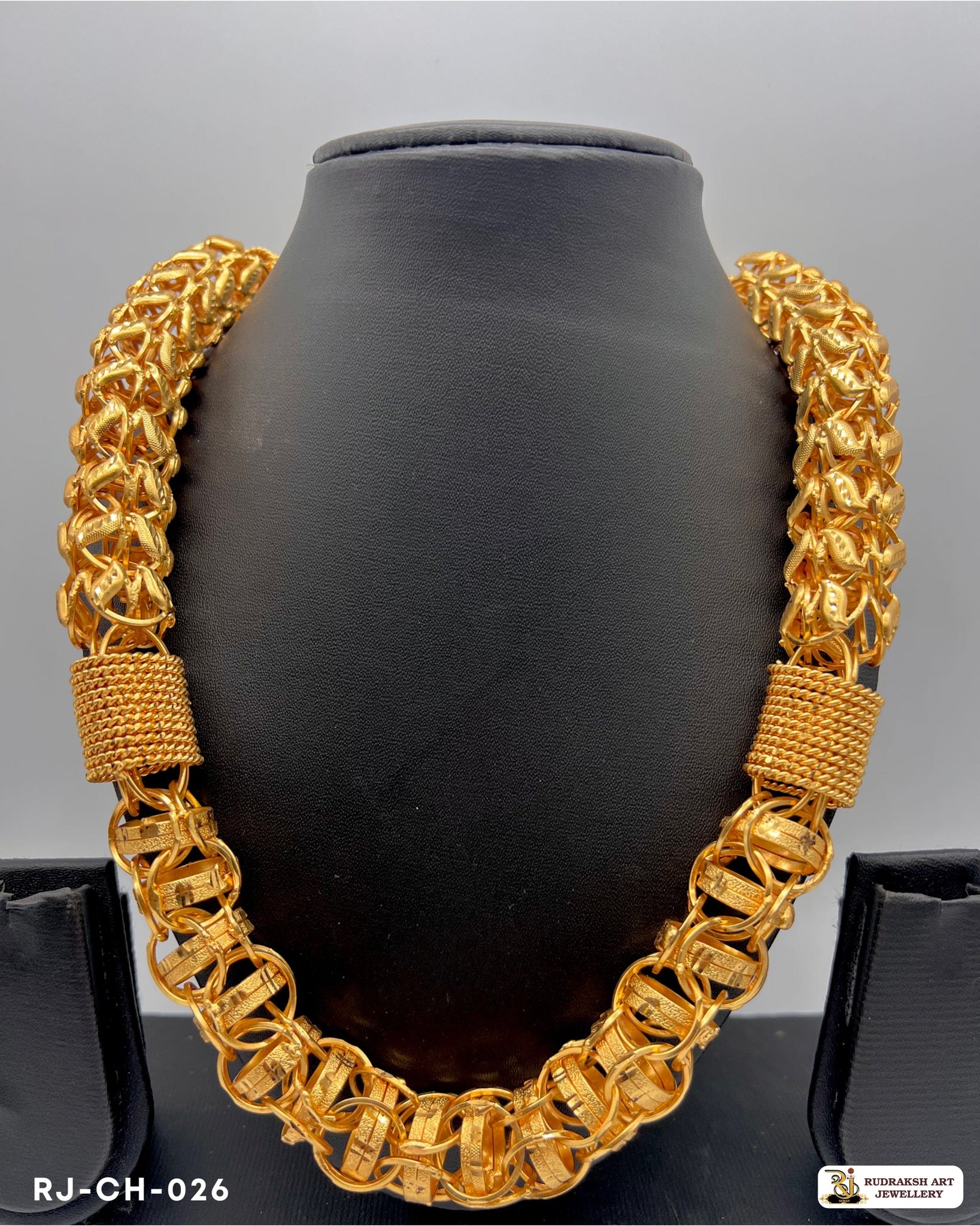 Classical Jumbo Koyli Ring Chain for Men Rudraksh Art Jewellery